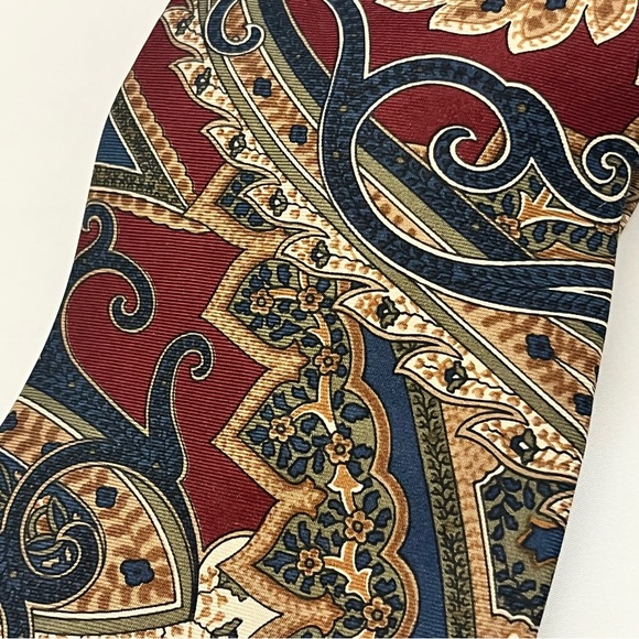 Vintage Harve Benard Busy Ornate Floral Silk Tie Made In USA - Picture 3 of 10